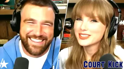 Taylor Swift Shares a Laugh with Travis Kelce on Sports Podcast